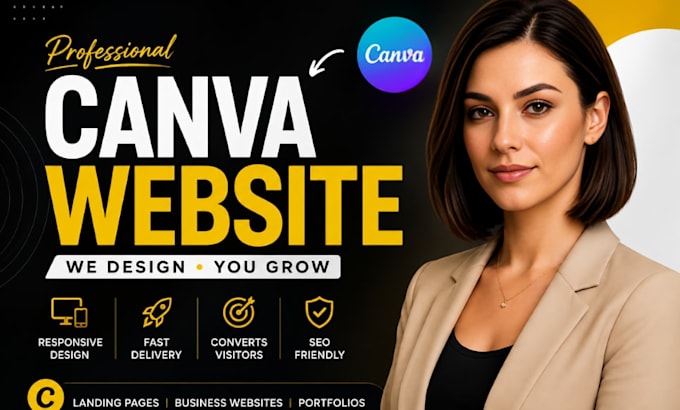 canva website design landing page website design