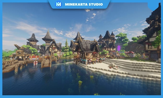 build a professional detailed minecraft spawn, hub, or map