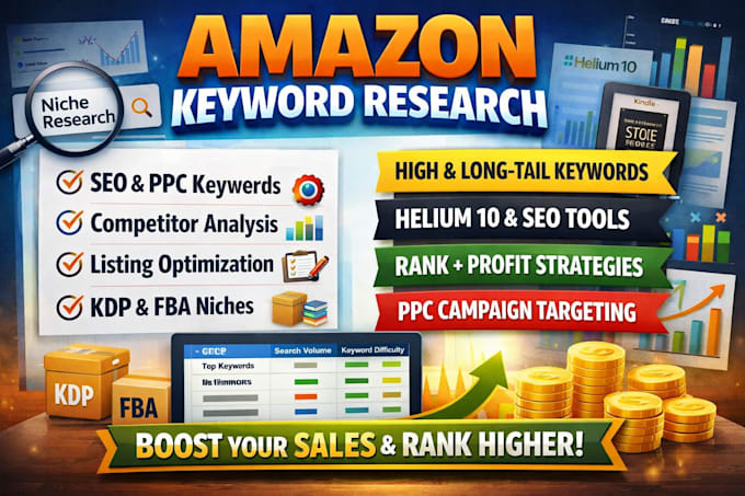do amazon keyword research for product listing and PPC ranking