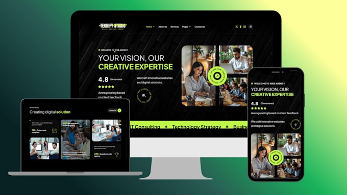 create, design or redesign a professional wordpress website