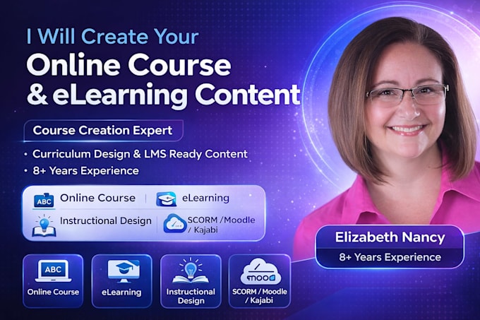 create elearning course content, online course writing and curriculum design