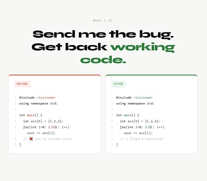 write, debug, or fix your code and programs