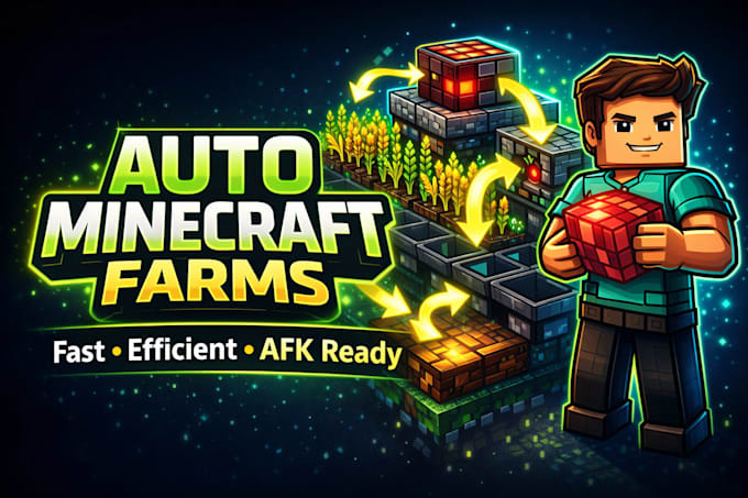 build any automatic minecraft farm fast and efficient