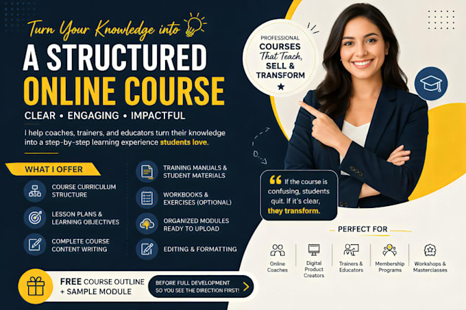 write ebook online course, curriculum, training content, online course content