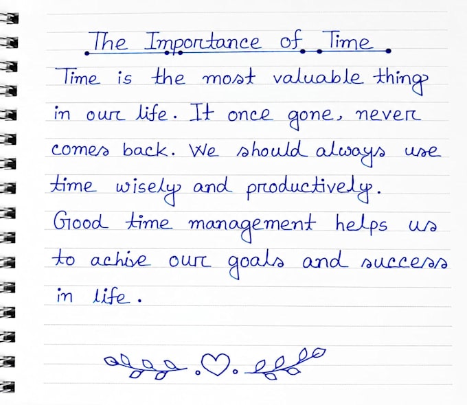 write neat handwritten  notes, letters and documents