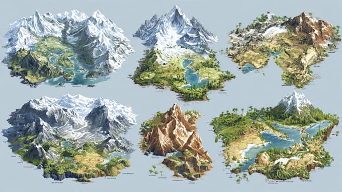 design a custom map, city illustration, and vector site plan