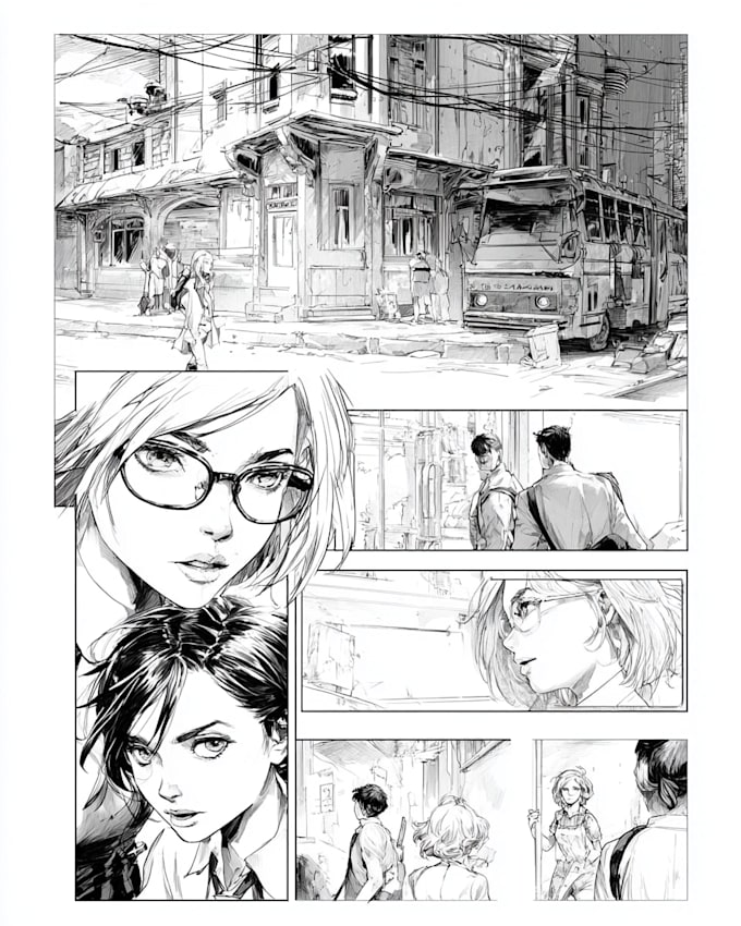 draw professional comic book pages and sequential art