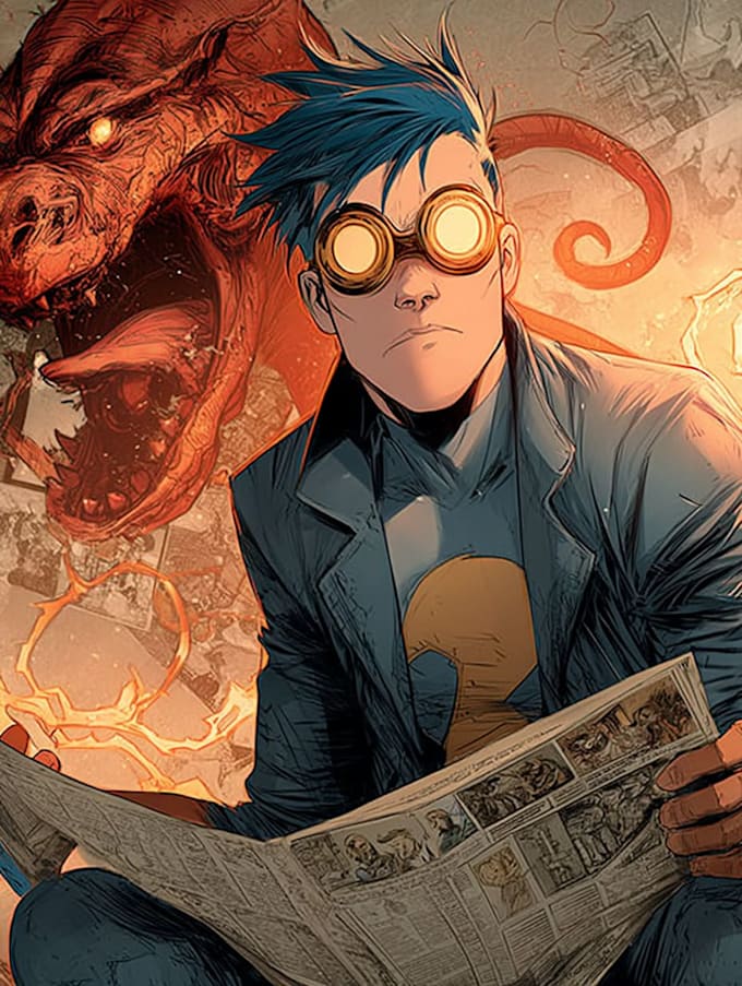 comic book illustration with comic book illustrator
