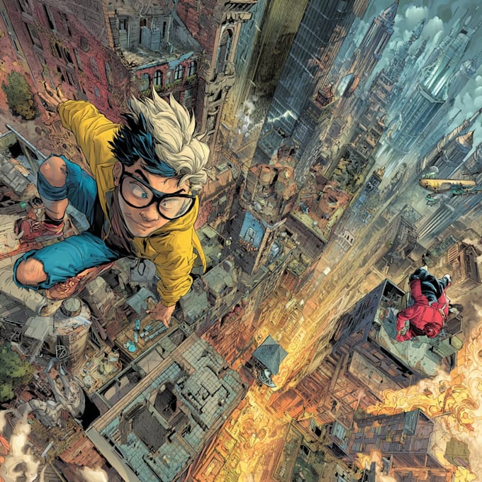 comic book illustration with comic book illustrator