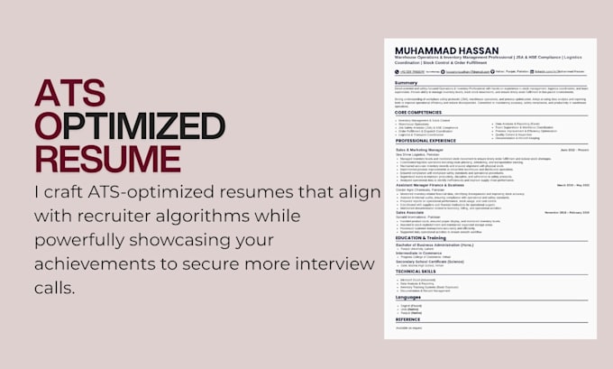 write you an ats optimized resume