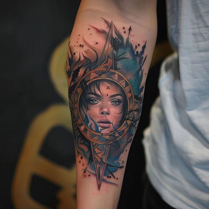 unique realistic tattoo design