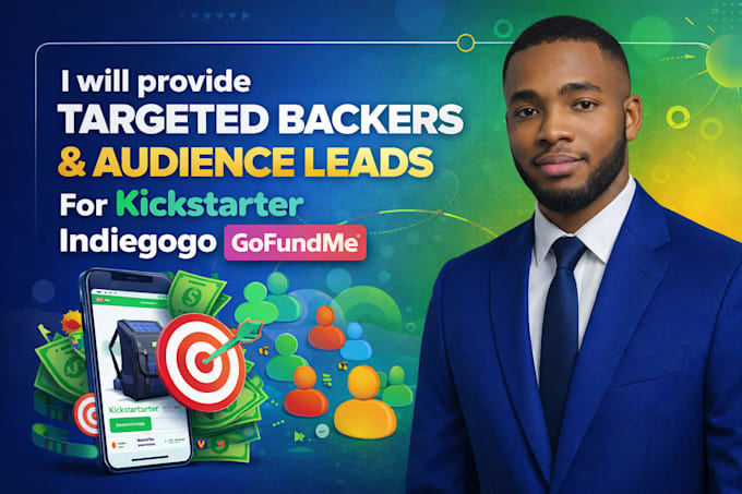 provide real fundraising backers for kickstarter indiegogo crowdfunding campaign