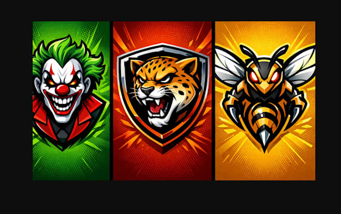 do custom trendy gaming logo design and twitch avatar