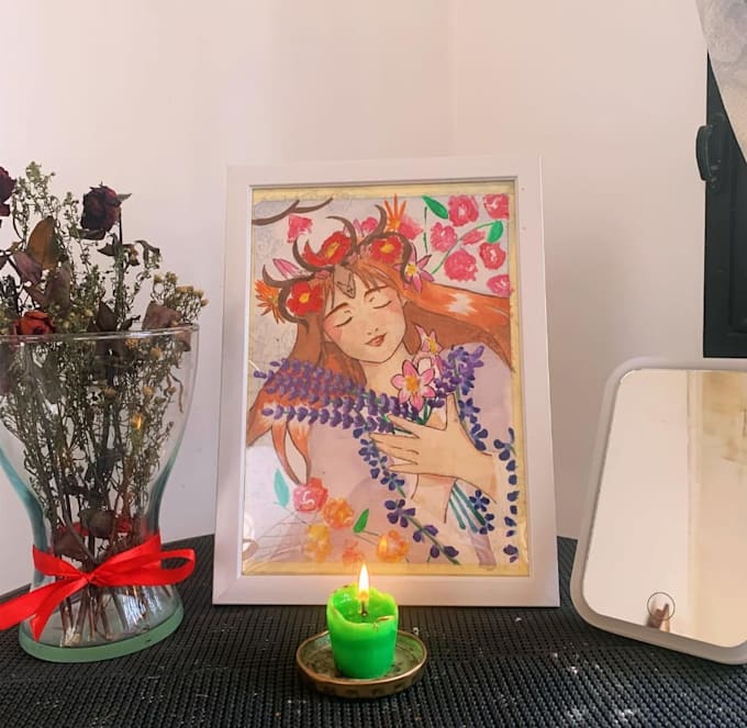 make whimsical watercolor portraits