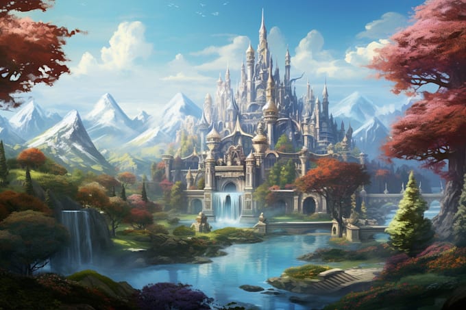 design stunning fantasy landscape