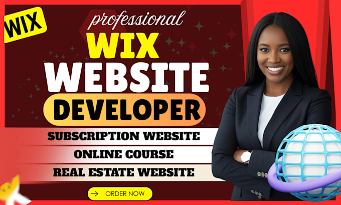build wix online course subscription real estate website