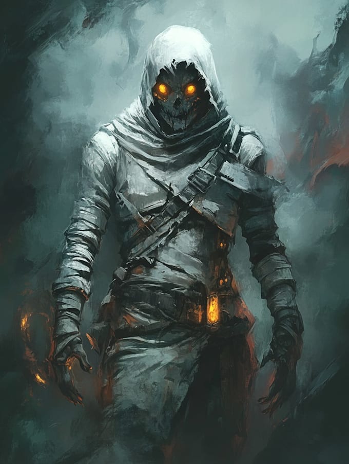 draw horror and dark fantasy illustrations