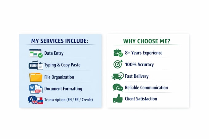 do accurate data entry, web research and excel tasks