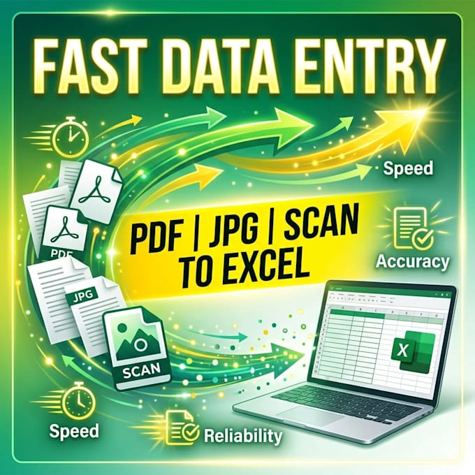 do fast and error free data entry from pdf or any files