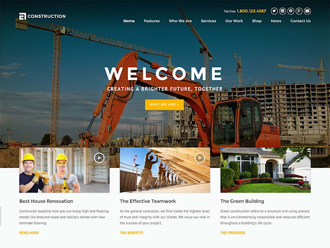 build construction website, contractor website, ,government contractor  website