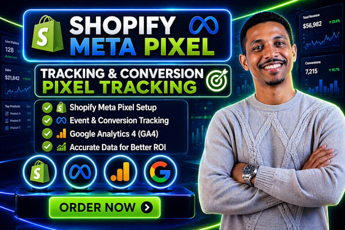shopify meta pixel, tracking pixel, conversation pixel tracking, google analytic