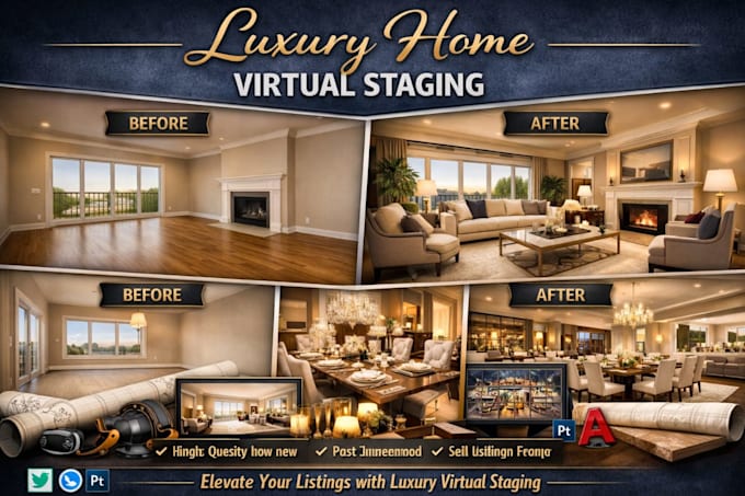 provide fast virtual staging for real estate property photos