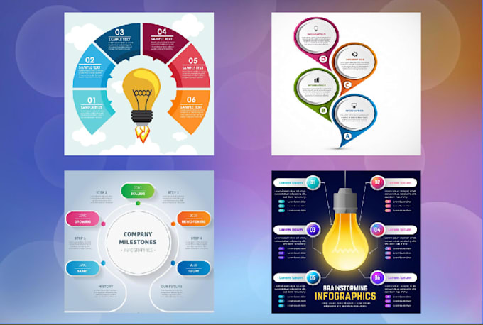 design a professional timeline or steps infographic