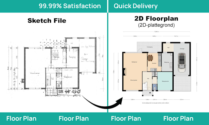 redraw 2d 3d floor plan with floorplanner, 3d rendering