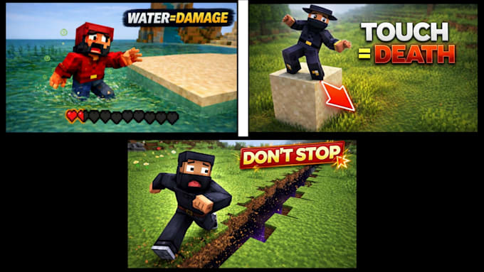 design high CTR minecraft youtube thumbnails