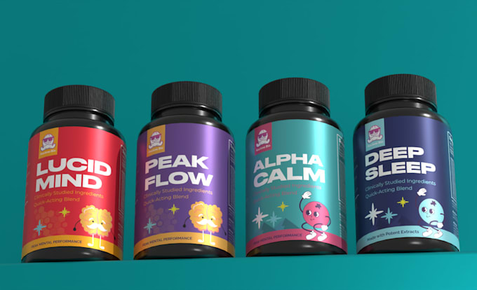 do product label design, peptide label design, vial label design