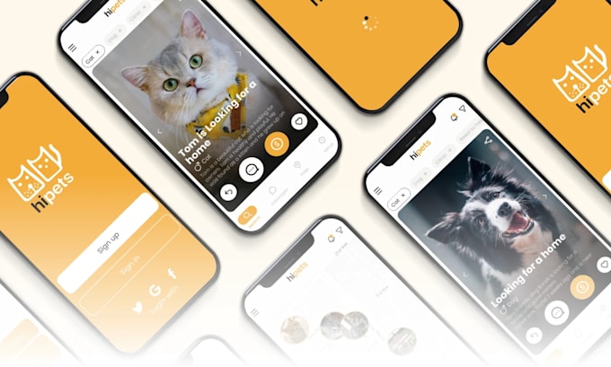 design modern mobile app UI UX for ios and android in figma