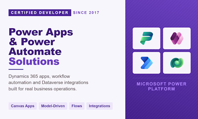 create microsoft dynamics 365 crm, power apps, and power automate solutions
