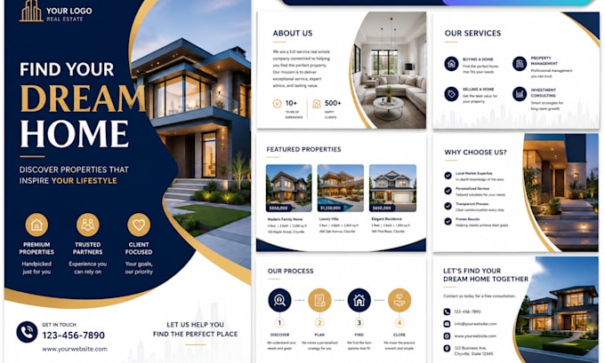 design editable canva real estate brochure design or canva templates for you