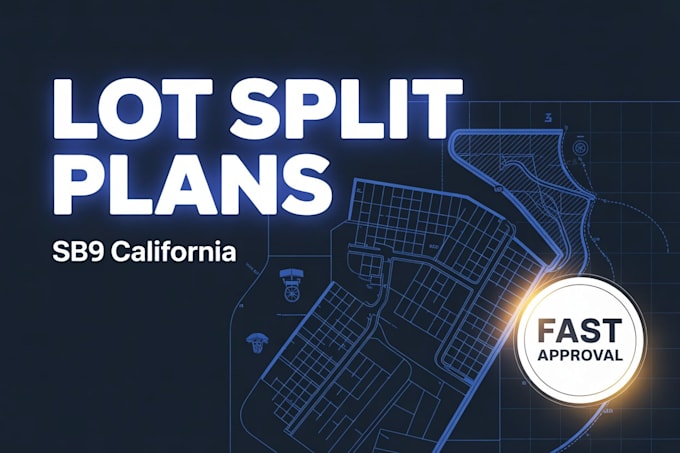 Split Map Cal California sb 9 urban lot split tentative parcel map civil grading plan ...
