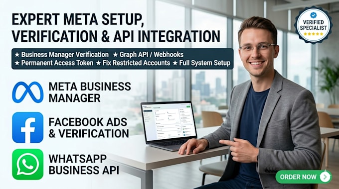 fix and verify your meta business manager and set up waba whatsapp business API