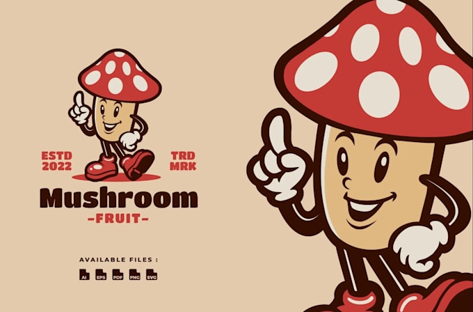 make an amazing mushroom logo design