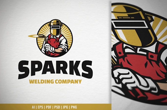 design creative modern beautiful welding logo
