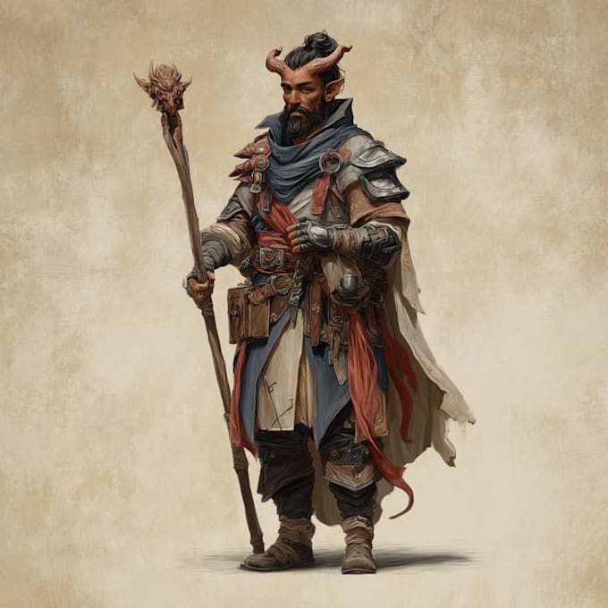create fantasy character game concept for game or book