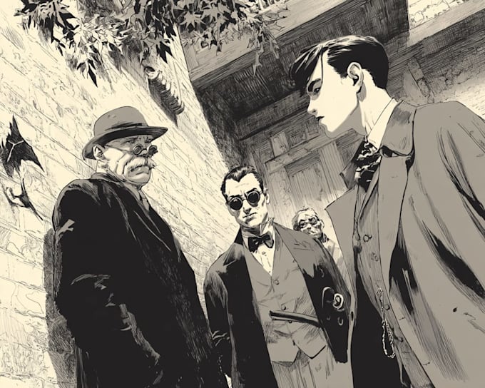 create vintage retro comic book illustration style
