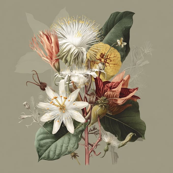 draw hand drawn botanical boho logo designs for your style