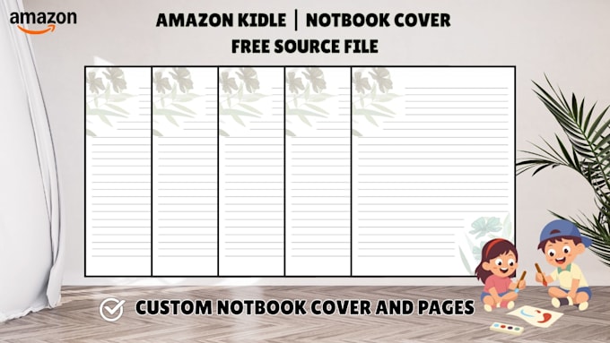 design creative notebook cover and inner pages