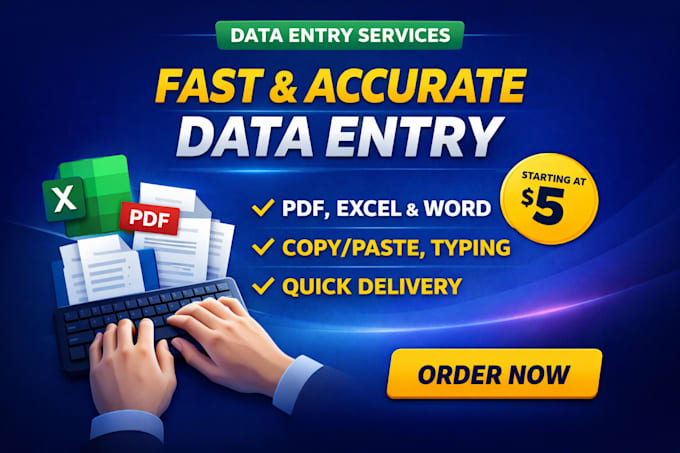 do fast and accurate data entry, typing, and encoding tasks