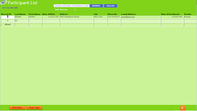 create a fully functional database
