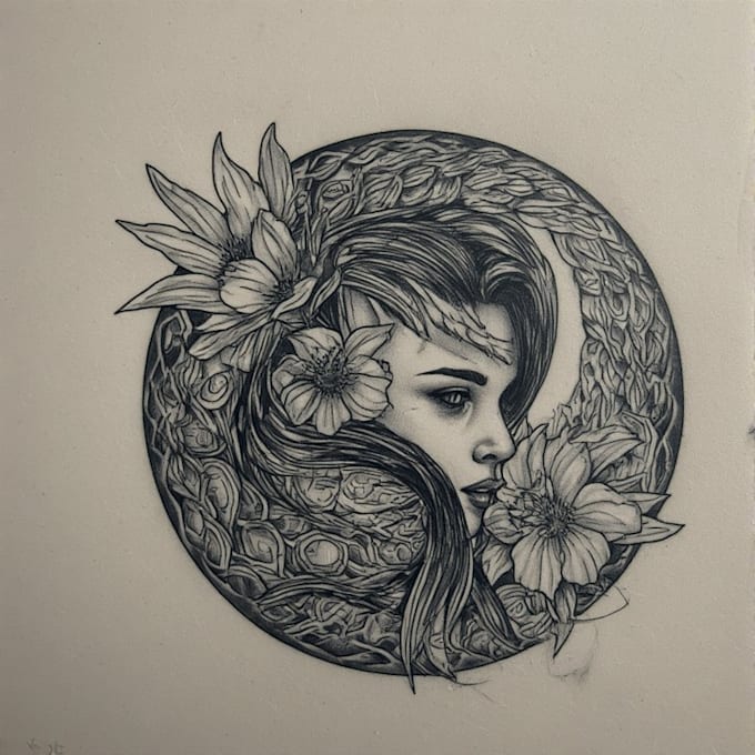 create a professional tribal tattoo design