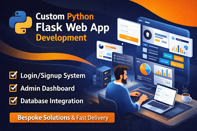 develop flask web app with login system and admin panel