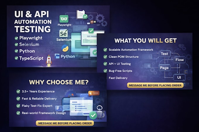 create end to end automation for UI and API using playwright