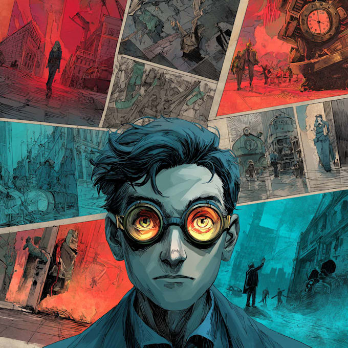 comic book illustration with comic book illustrator