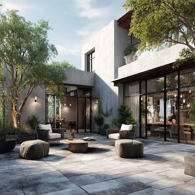 create photorealistic outdoor renders, landscape design