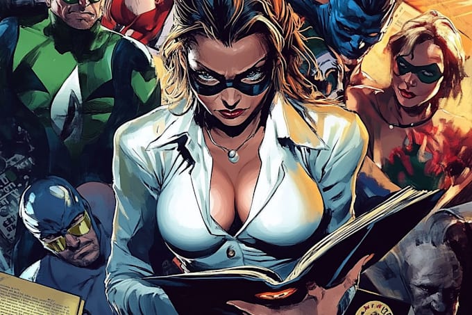design professional superhero comic artwork