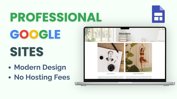 create a clean google sites website from your content